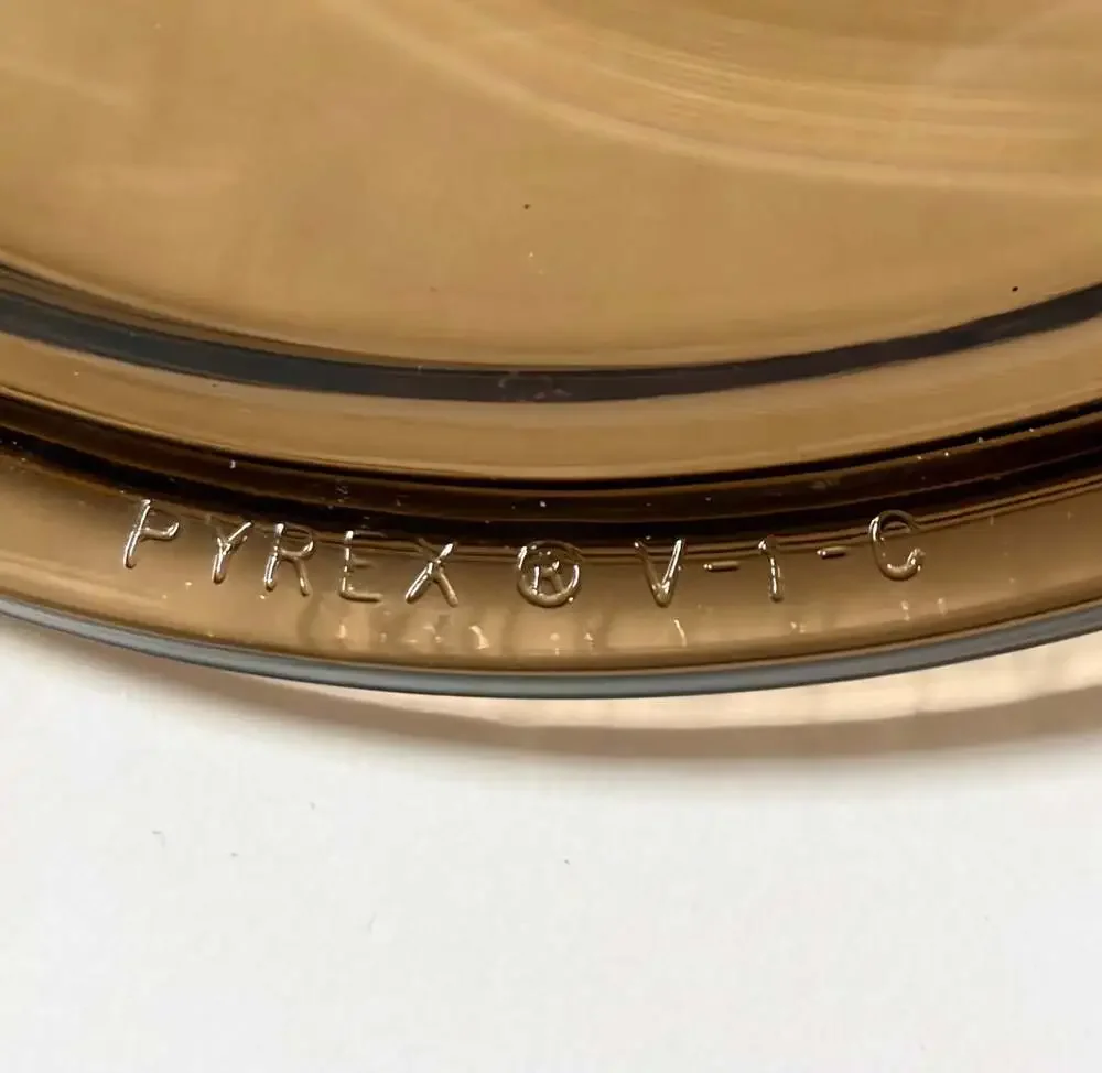 Vintage Corning Ware Visions Amber Glass Replacement Lid Model V-1-C